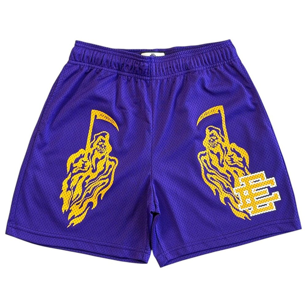Eric Emanuel EE x Warren Lotos Shorts Purple Yellow